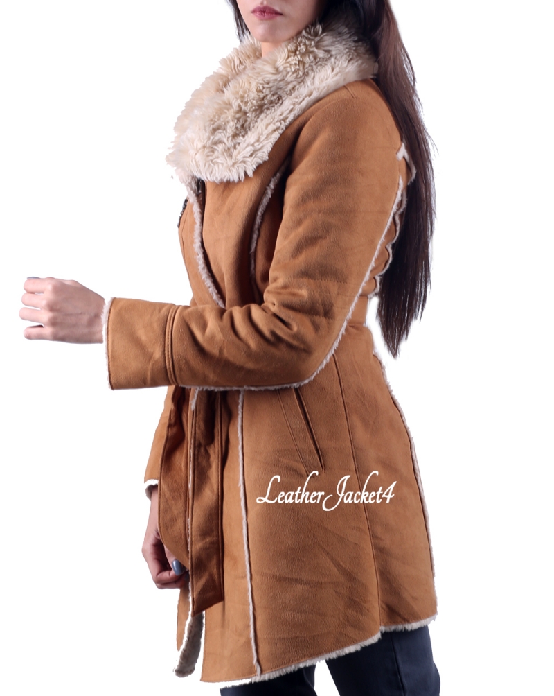 Suede Faux Fur Leather Jacket