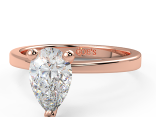Florence Solitaire Engagement Ring with Gold