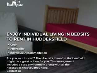 Enjoy individual living in bedsits to rent in Hudd
