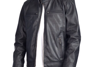 Classic Biker Leather Jacket Mens