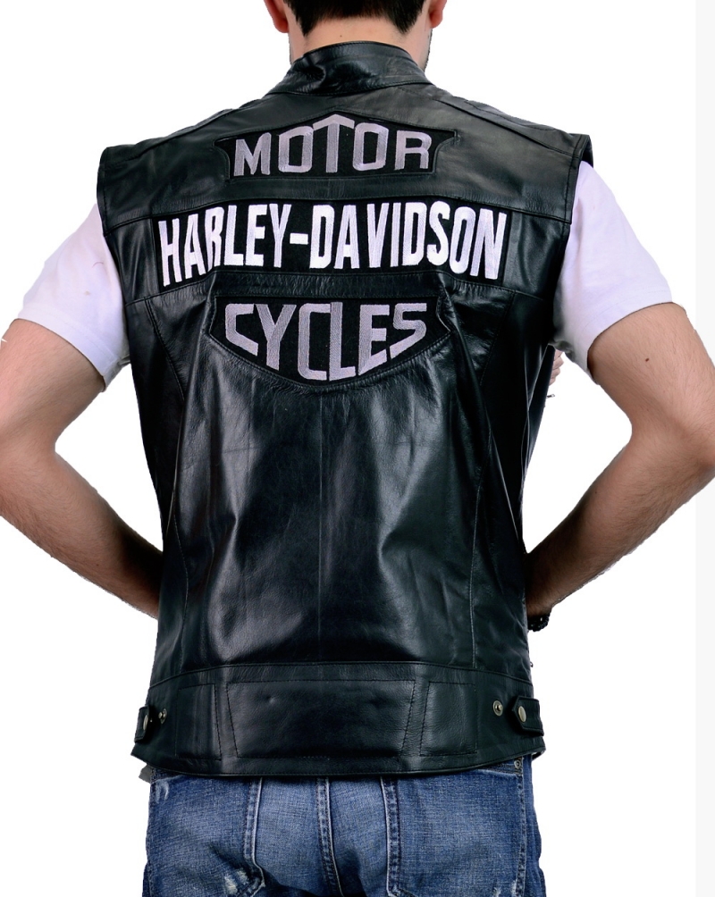 Harley Davidson Leather Vest Replica