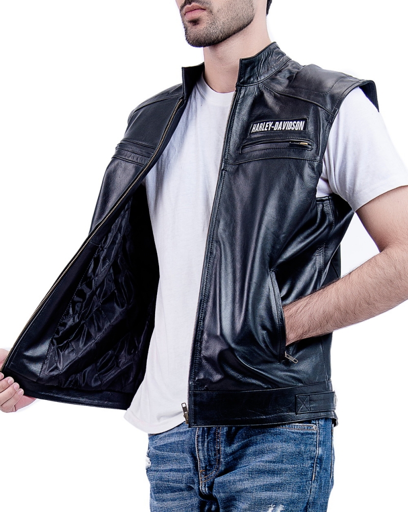 Harley Davidson Leather Vest Replica