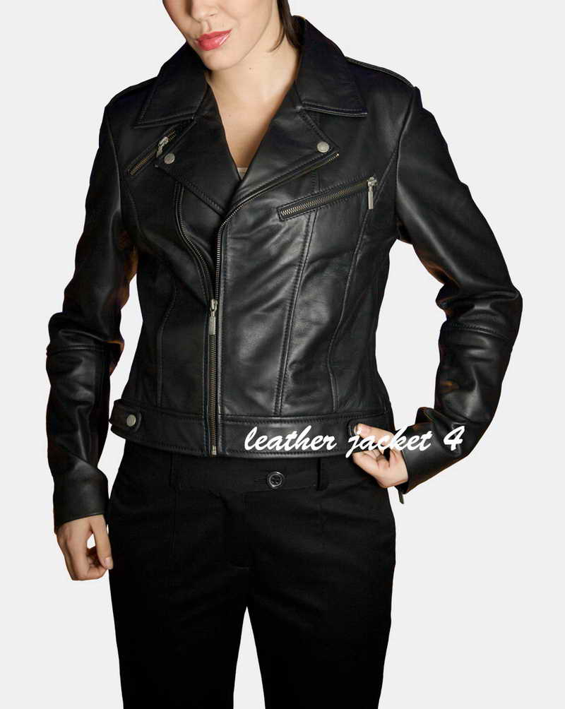 Evreux Biker Leather Jacket For womens