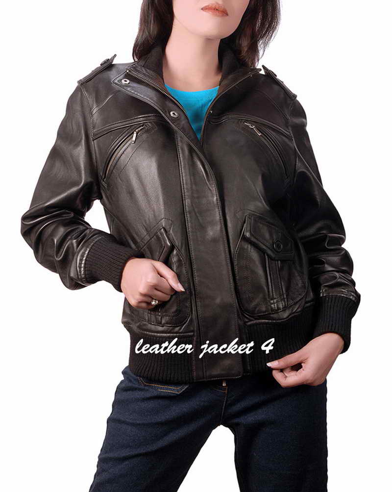Lira Bomber Leather Jacket For Womens